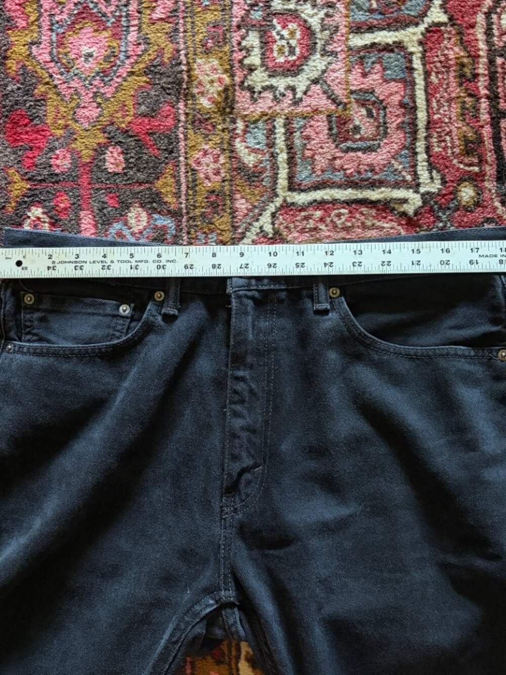 Levi's 505 Regular Fit Men's Black Jeans 36 x 29 PC9-00505-0260 - Picture 7 of 8
